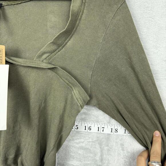 NWT Urban Outfitters Out From Under Olive Long Sleeve Cutout Crop Top Sz M Y2K - Picture 8 of 9